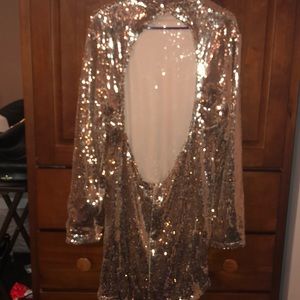 Rosé sequence dress